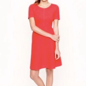 J. CREW Red/Orange Ponte Swing Dress 30567 Size 10